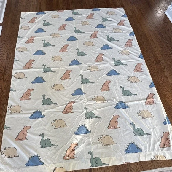 Vintage Sandra Boynton‎ Twin Sheet Set Dinosaur Print Bedding Martex Fabric 80s