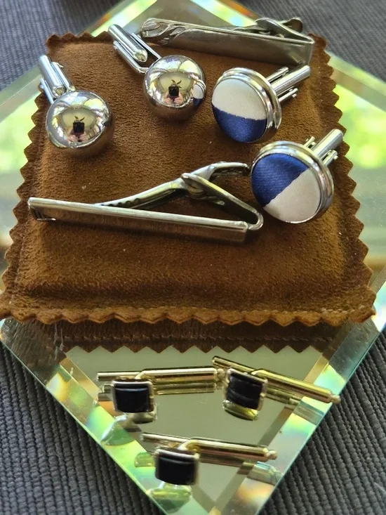 Vintage Cufflinks Mixed Lot 6 Pair Gold/Silver Tone A Few Signed SWANK