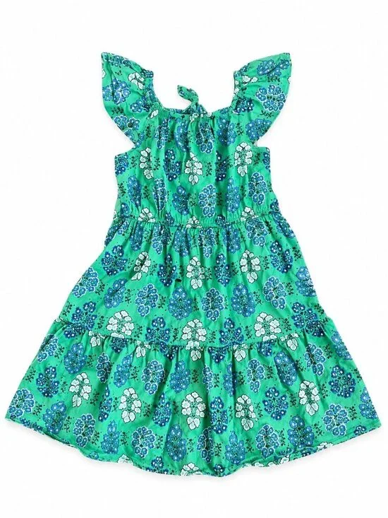 Crewcuts Floral Tiered Dress Girls Size 6 EUC 98% Cotton