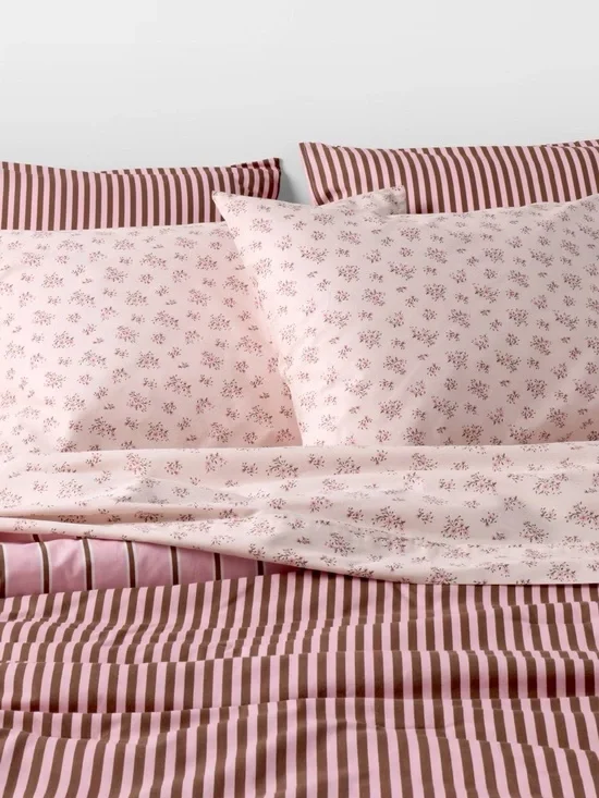 OnHand! Hollister Target FULL Percale Sheet Set Ditsy Floral Pink College Dorm