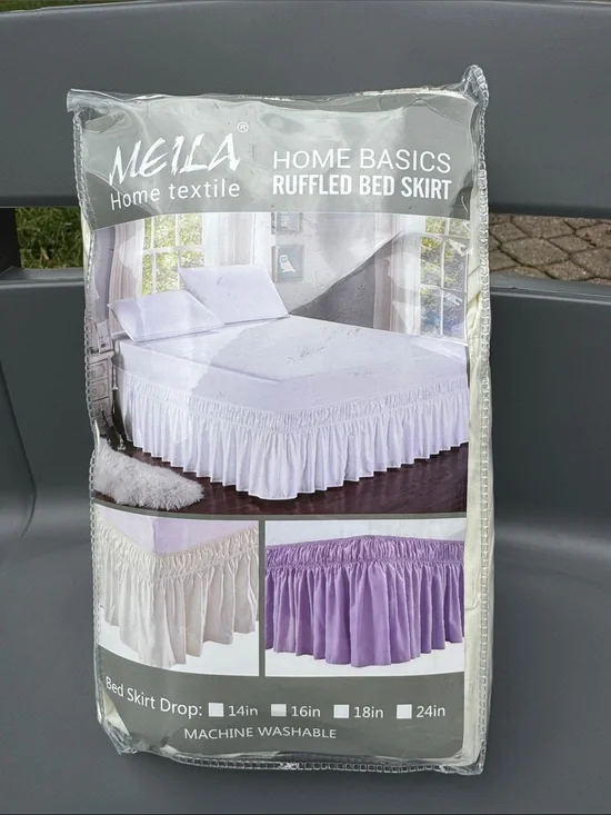 Home Basics Ivory Ruffled Bed Skirt