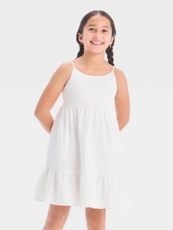 Girls' Sleeveless Woven Dress