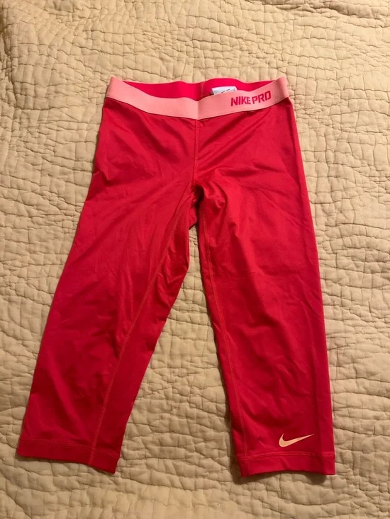 Nike Pink/Coral Dri-fit Capri Leggings