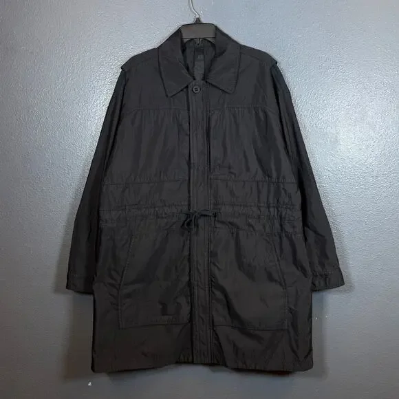 Nike ESC M women black long coat jacket outdoor hiking activewear Made in Italy