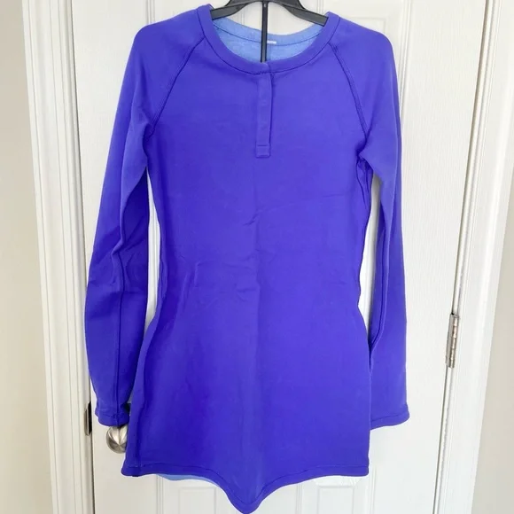 Ivivva by Lululemon Girl's Long Sleeve Tunic Dress Cobalt Blue/Purple