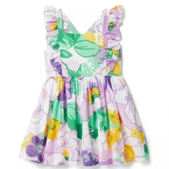 Kids Floral Ruffle Dress Girls Summer Vacation Party Outfit Toddler Child sz 3T