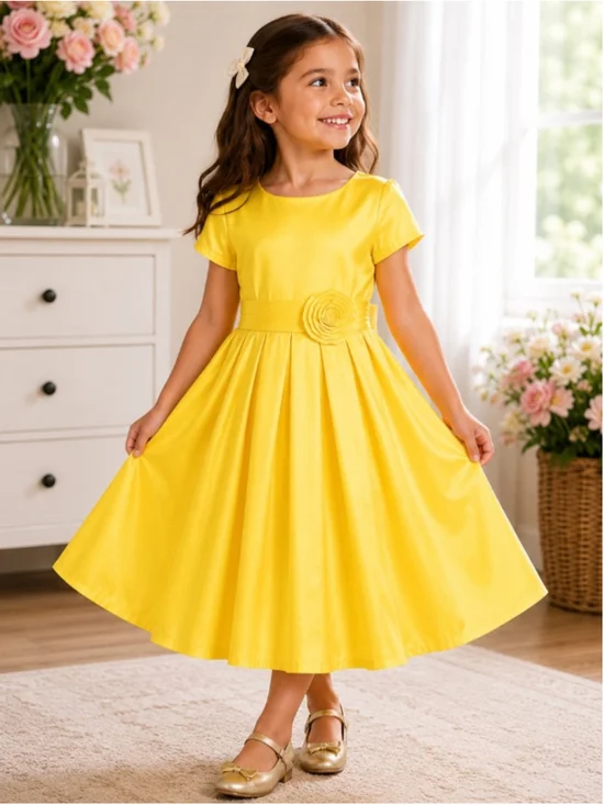 Project Fairy Tale Disney Princess Belle Yellow Dress Girls Size Small (6) NWOT