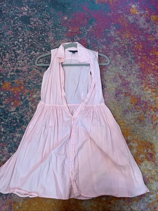 Polo by Ralph Lauren Pale Pink Button-Front Sundress