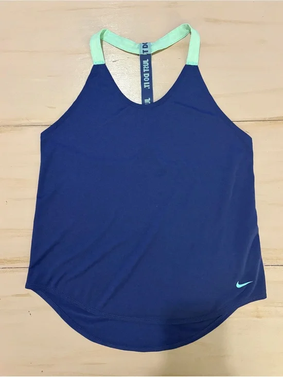 Nike Navy Tank with Mint Accent Straps