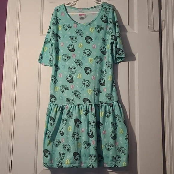 OMG it's LOL Surprise Girls Large 10 12 neon short sleeve dress