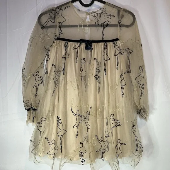Girls Abel & Lula Size 8 Dress Golden‎ Wheat Ballerina Tulle Dance Ballet