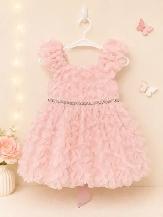 Beautiful Prima Biscotti Pink Ruffle Dress – Size 12M