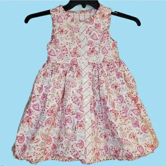 💖HP💖Vintage reversible pink Paisley plaid dress
