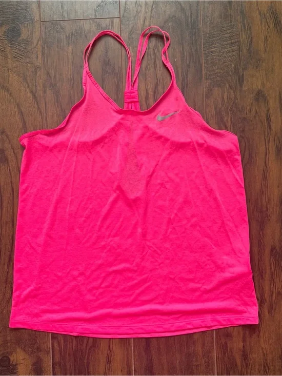 Nike Medium Hot Pink Dri-FIT Cool Breeze Strappy Athletic Tank Top