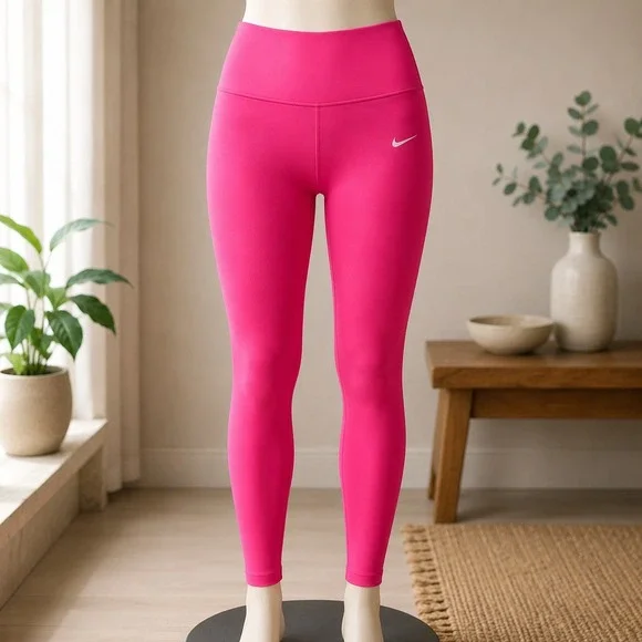 NWT Nike One Luxe Dri-FIT Leggings Womens Medium Pink High Rise Tight Fit 1695‎