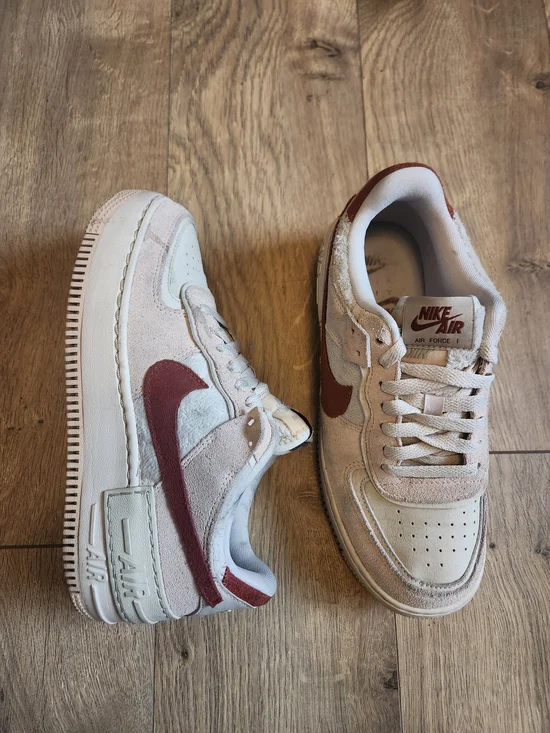 Nike Air Force One Shadow Pink Cream Size 7 Womens