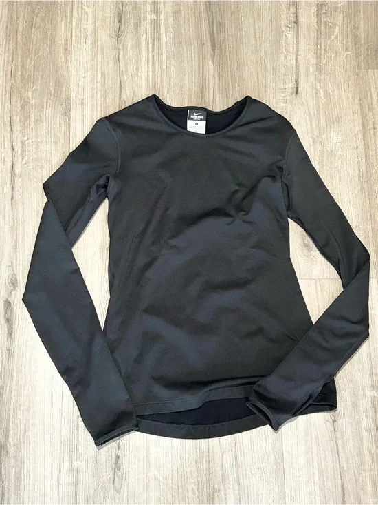 ❥𝖭𝖨𝖪𝖤: Women’s Long-Sleeve Pro Dri-Fit Top - Black