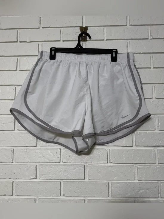 Nike Dri-FIT Women’s 1X White Gray Running Shorts Athletic