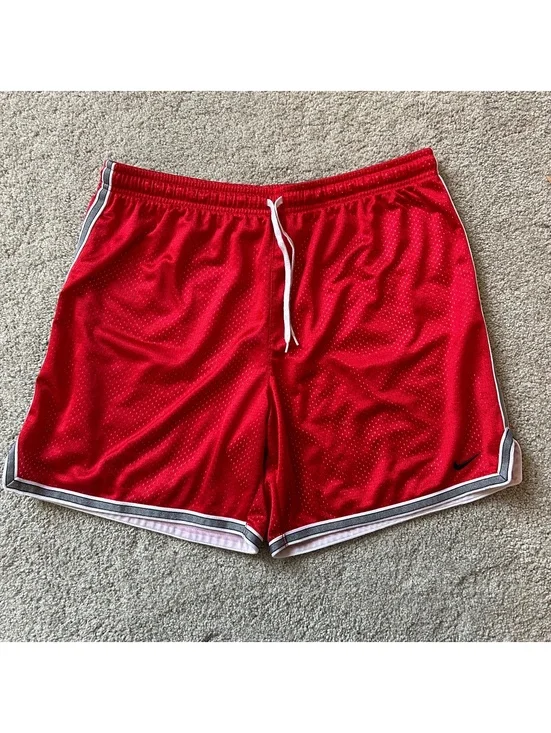 Vintage Shiny Nike Red Basketball Shorts Women's Size Large