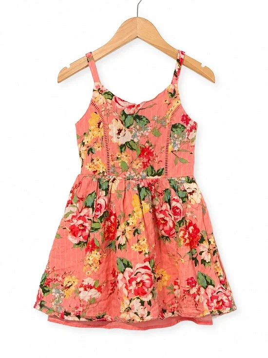 Lilt Girls Floral Pink Sundress Dress Size 8