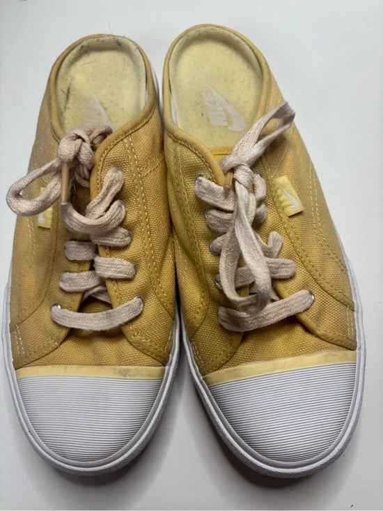 Nike Hermosa Canvas Mule Slip On Shoes Womens Size 10 Yellow Y2K Vintage