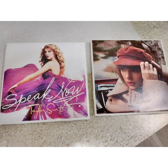 Taylor Swift Speak Now Album Cover Coaster Set Lucky Mfg Company Lancaster PA‎