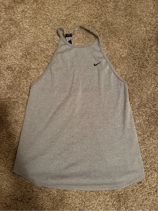Nike Light Gray Racerback Athletic Tank Top