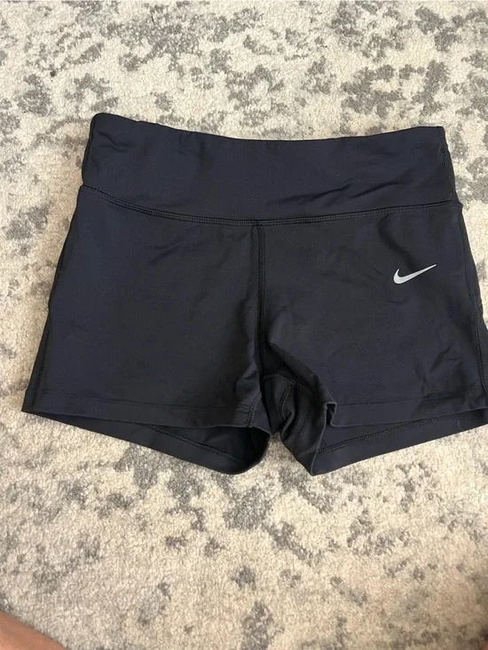 Nike Dri-Fit Women's Black Athletic Shorts with Swoosh