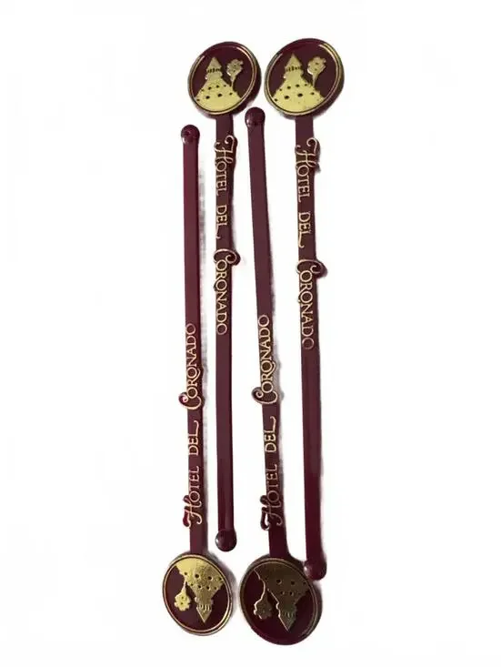 Vintage Hotel Del Coronado Swizzle Stir Sticks Lot of 4 barware