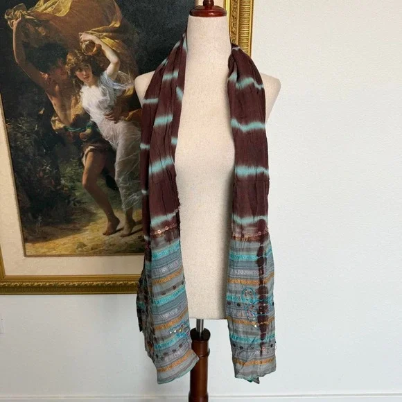 Whimsi Boho Fairy Butterfly Sequined Scarf