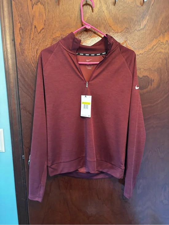 Nike Women’s Maroon Half-Zip Pullover Hoodie