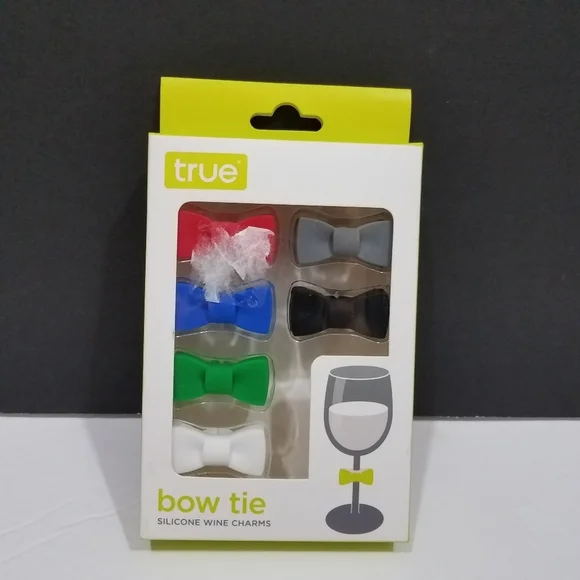 Bowtie Wine Charms Set of 6