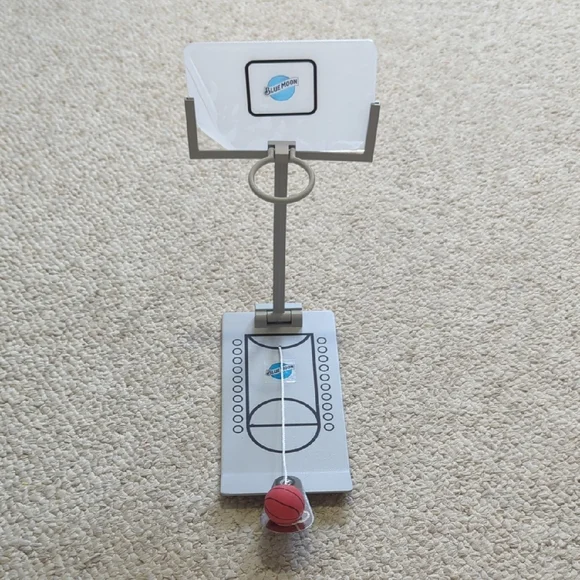 Mini Basketball Toss Game - White and Pink
