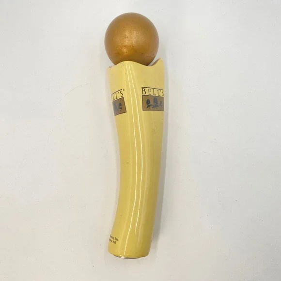 Bells Brewery‎ Beer Tap Handle Cream Gold Sphere Ceramic Comstock MI 10.5 Inch