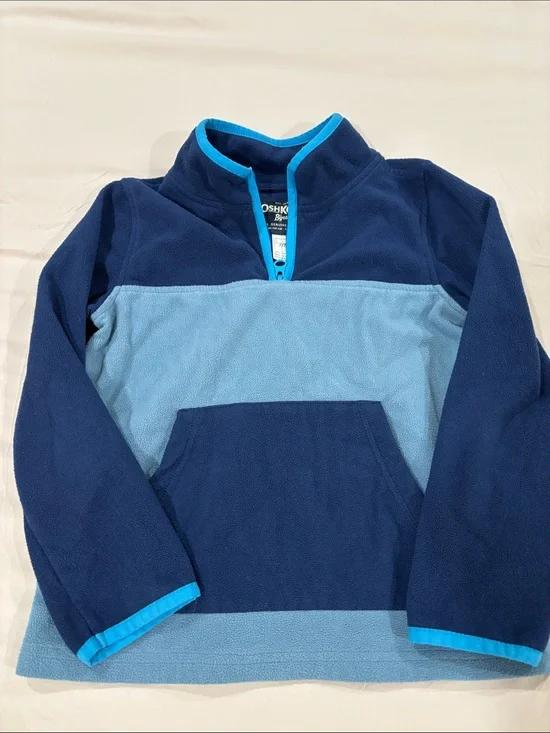 OshKosh B'gosh Two-Tone Navy & Light Blue Kids Puffer Pullover