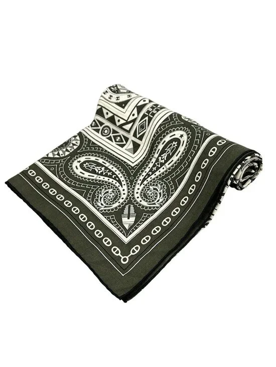 Hermes Shawl Carre Geant 140 Khaki Ivory Cheval de Coeur Cool Bandana Scarf