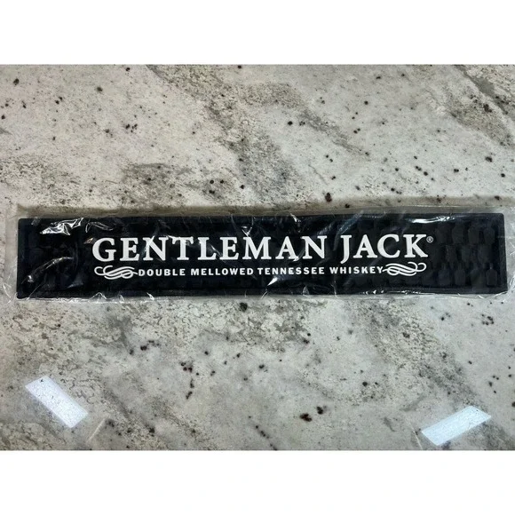 Gentleman Jack Daniels Double Whiskey Rubber Bar Spill Mat Man Cave 20