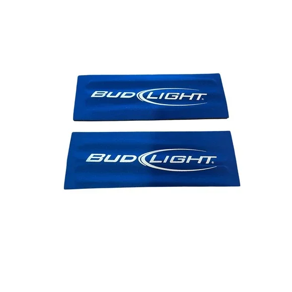 Bud Light Blue Foam Wrap Around Coolers Set of 2 Beverage Insulators