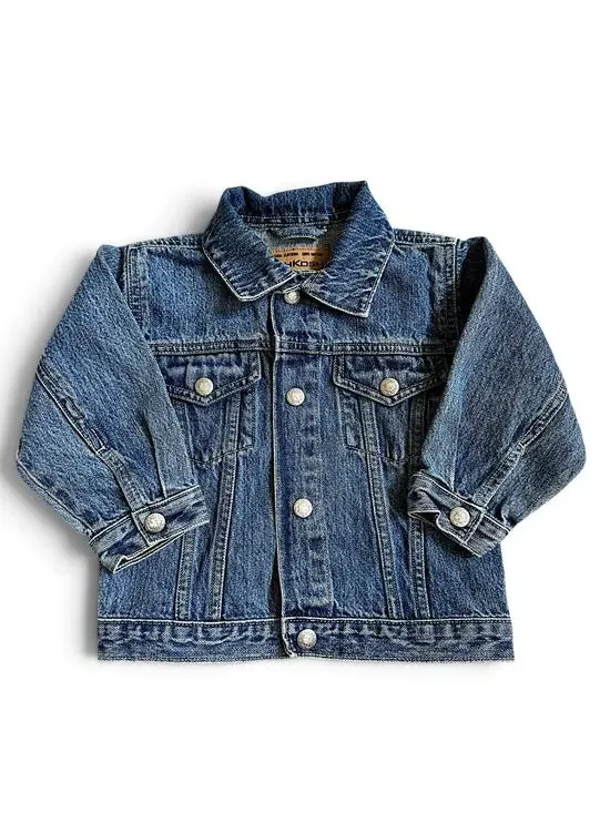 Vintage OshKosh B’gosh 24M Denim Jean Jacket Toddler Trucker 100% Cotton