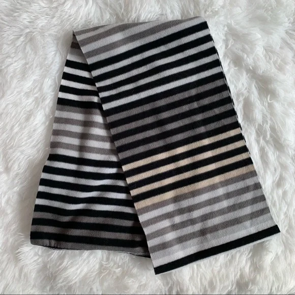 Polar Fleece Striped Infinity Scarf