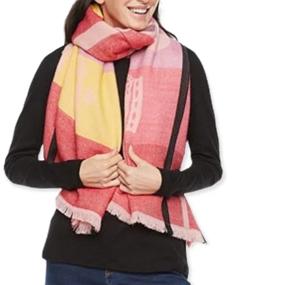 Juicy Couture Colorblock Logo Scarf