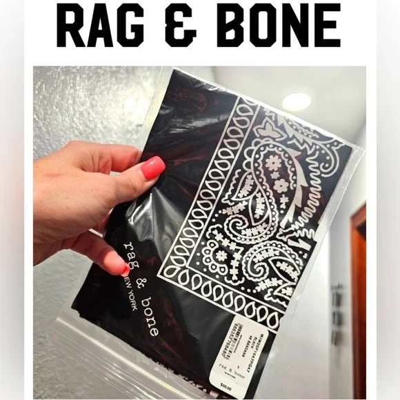 Rag & Bone Limited Edition ‘46 Black Bandana NWT $50.00