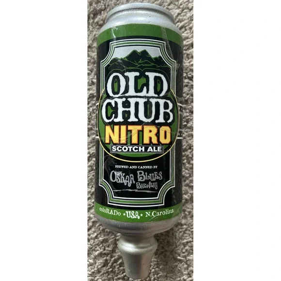 Old Chub Nitro Scotch Ale Oskar Blues Brewery Beer can Tap Bar Pub Handle