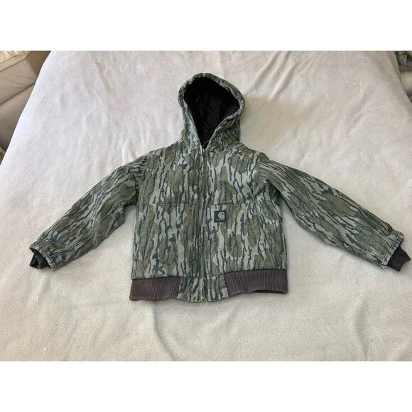 Carhartt OJ8569-B Jacket Youth Size XS Camo Mossy Oak Canvas Workwear