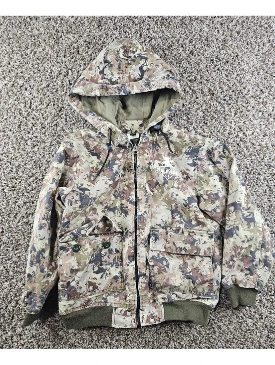 Catch and Release Hunting Apparel Boys Sz 10-12 Zip Up Camo Coat