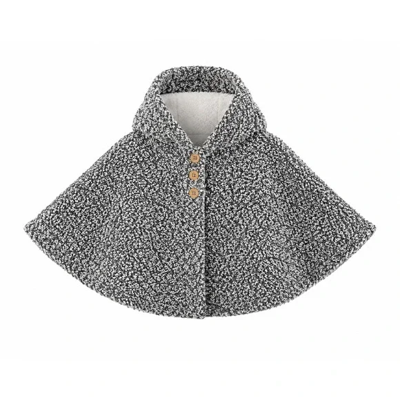 Carters Baby Girls 6M Hooded Poncho Faux Fur Lined NWT shawl cape coat outerwear