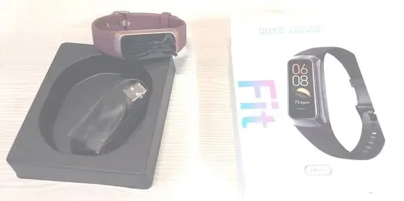Fit Smart Band Fitness Tracker Burgundy Rose Gold Activity Monitor Watch