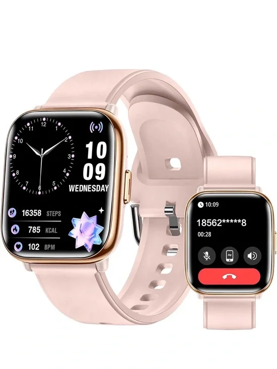 NIB Smartwatch with Pink Band - Fitness Tracker 1.75