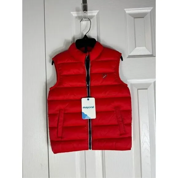 NWT Mayoral Boys Red Puffer Vest Size 3