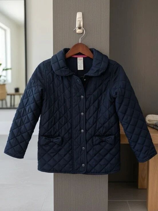 Gymboree Girls Quilted Elegant Navy Jacket Size 7